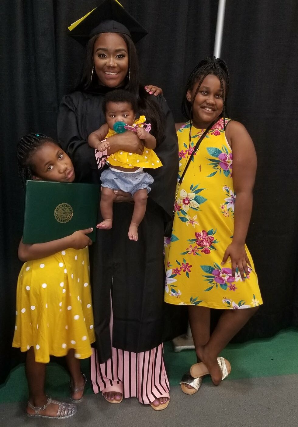 Asia McBean with her three daughters